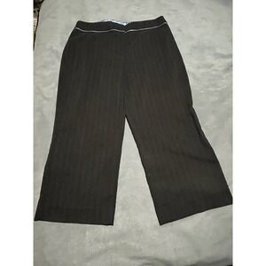 Cato Woman 20W Black Blue‎ Pinstripe Dress Pants